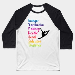 Gymnast Acrostic Baseball T-Shirt